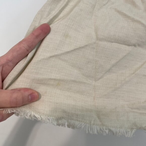 CLOTH & STONE ANTHROPOLOGIE ANTHRO Frayed Off the Shoulder Top Cream Boho Hippie - Picture 6 of 16